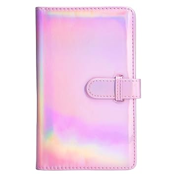 SUNMNS 96 Pockets Wallet PU Leather Photo Album for Fujifilm Instax Mini 9 8 90 8+ 26 7s Instant Camera Film (Fantasy Pink)