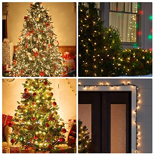 Dazzle Bright Christmas Mini String Lights, 66Ft 300 Incandescent Green Wire Fairy Lights Ul Certified Christmas Decorations For Indoor Outdoor Yard Party Xmas Tree Decor, Warm White #TOP5