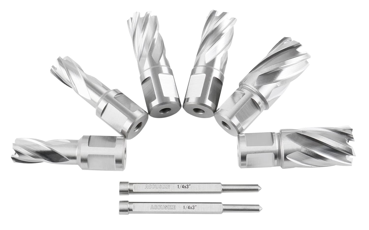Accusize Utensili Industriali Slugger Cutter Set 14, 18, 22mm Diametro di taglio; 30mm Profondità di taglio, 0519-0030