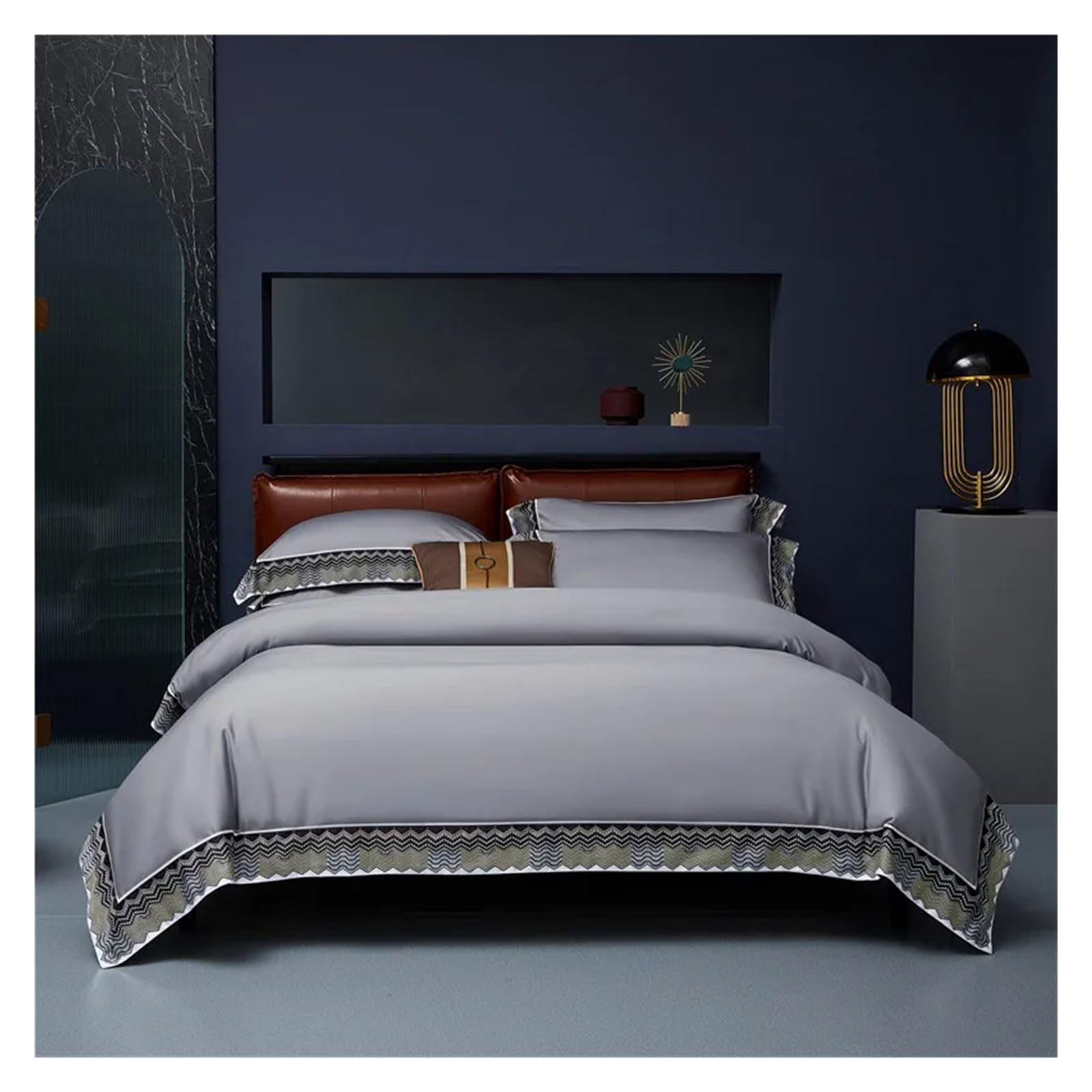Sbcgfy C Bedding Sets Adults Beddingset 1000T Cotton Bed Linen Duvet Over Bed Sheet Pillowcase 4Pcs Bed Sets Omfortable Bedding, Bedspreads,-Queen Size 4 Pcs