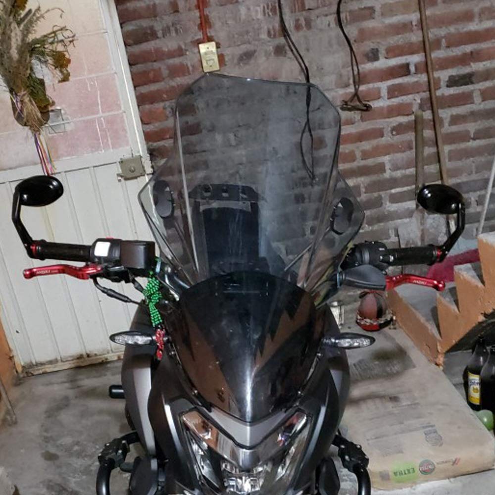 Motocyklowa szyba przednia szyba motocyklowa uniwersalna przednia szyba motocyklowa deflektor (kolor: szary)