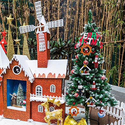 Set di 24 di Addobbi Natalizi in Legno, Ciondoli