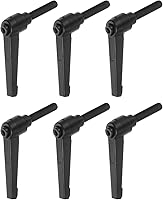 Vista 13 de HARFINGTON 6 manijas de palanca de sujeción ajustables M8 x 0.591 in de rosca macho, perillas de tornillo giratorio de bloqueo de trinquete