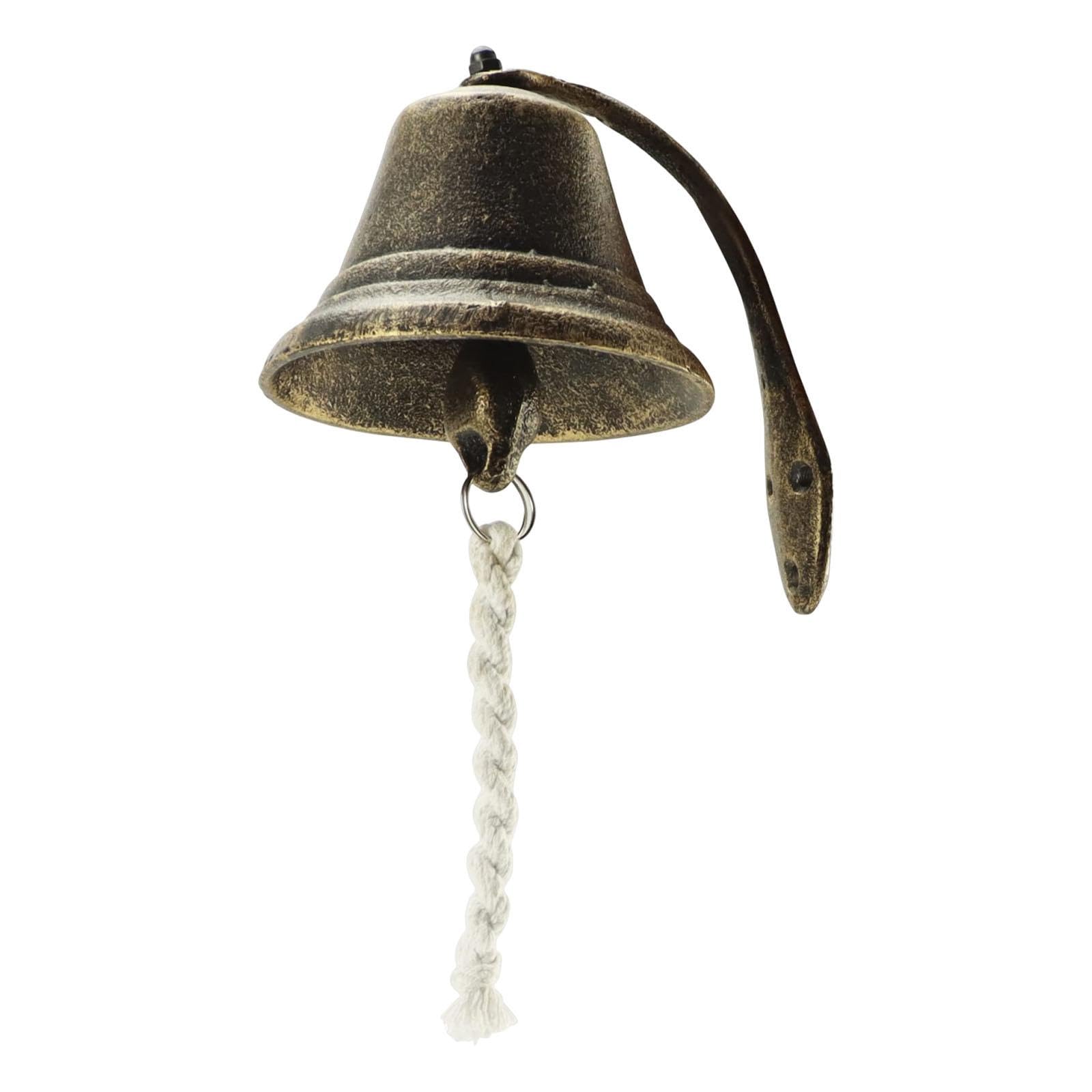 Sonnette d'entrée suspendue Sharplace : cloche en fonte déco pour accueillir vos invités