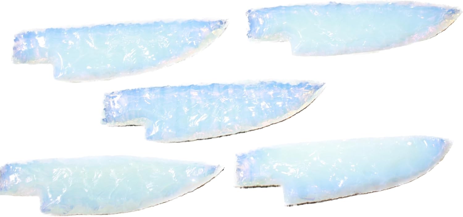 Mountain Man Knife 5 Opalite Ornamental Knife Blades #1964