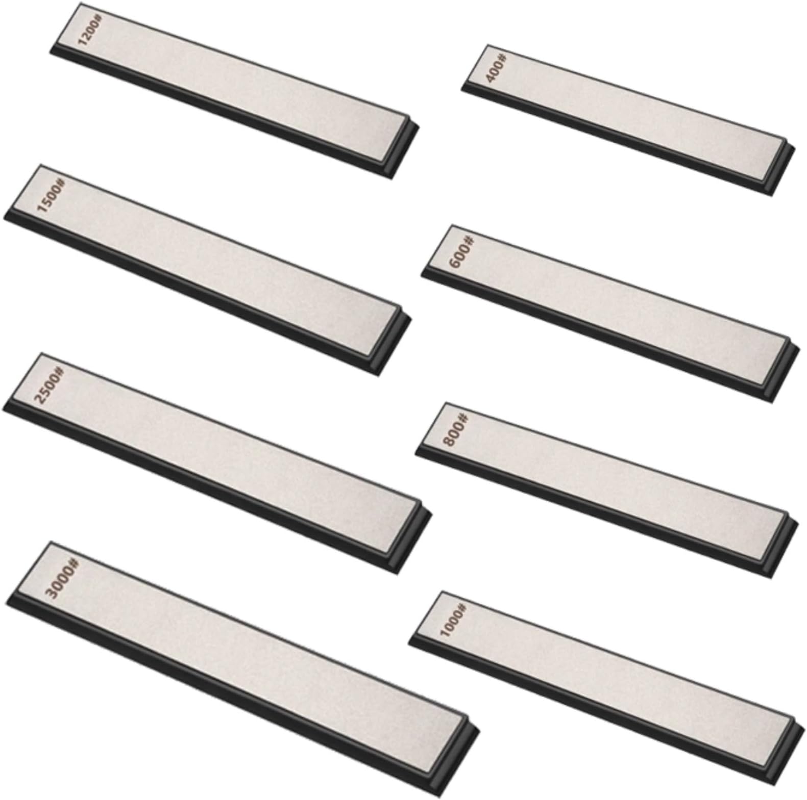 8 Pcs Sharpening Stone Kit With Angle Guide, 6.3 X 0.9 X 0.3 In Knife Sharpening Stones For Kitchen Knives, Whetstone Set