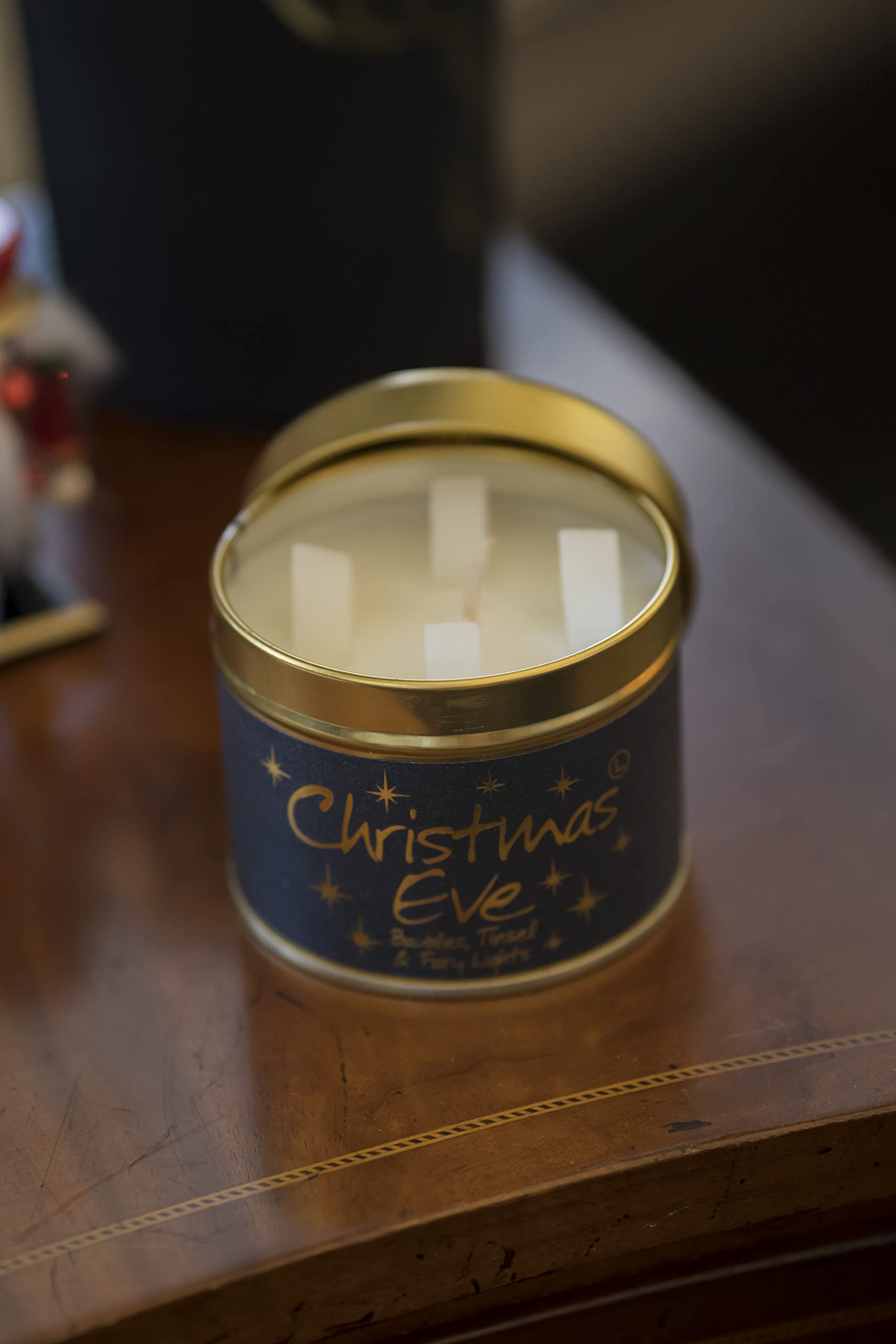 Lily-Flame Christmas Eve Tin, Blue