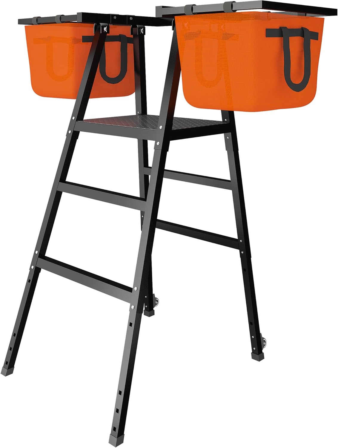 MR Portable Volleyball Coaching Tower with Ball Bag Attachments, Adjustable Volleyball Referee Stand, Volleyball Training Tower for Passing, Defense, and Blocking Drills