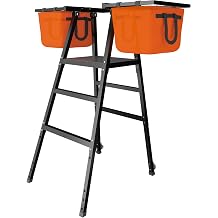 MR Portable Volleyball Coaching Tower with Ball Bag Attachments, Adjustable Volleyball Referee Stand, Volleyball Training Tower for Passing, Defense, and Blocking Drills
