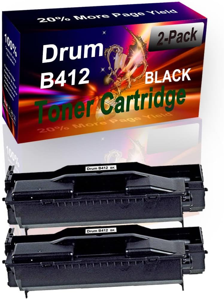 2Pack Compatible Drum Unit Drum B412 use for OKI B411 B412 B431 B512 MB461 MB471