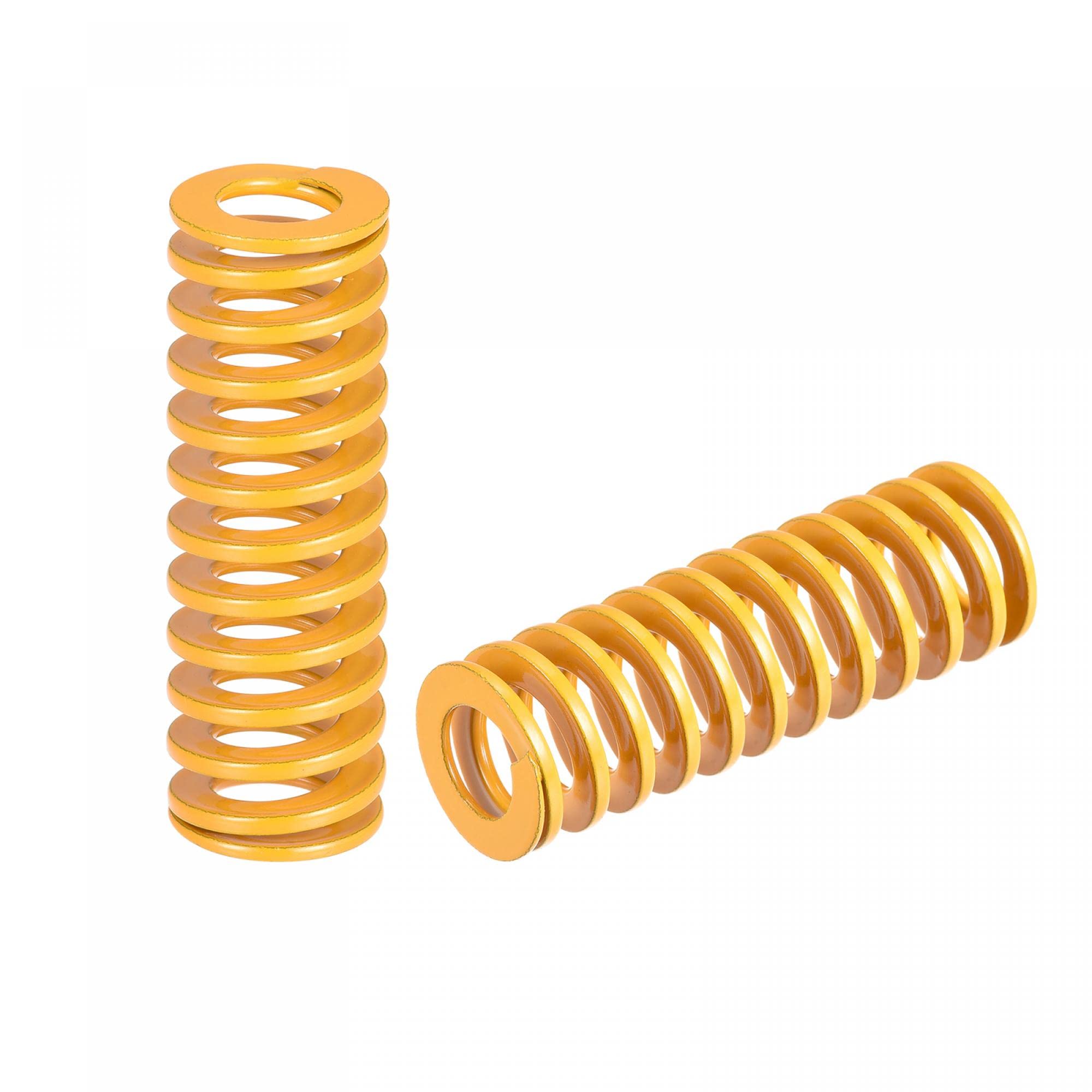 uxcell 3D Printer Die Spring, 16mm OD 45mm Long 2pcs Spiral Stamping Light Load Compression Mould Die Springs for 3D Printer Electric Part, Yellow