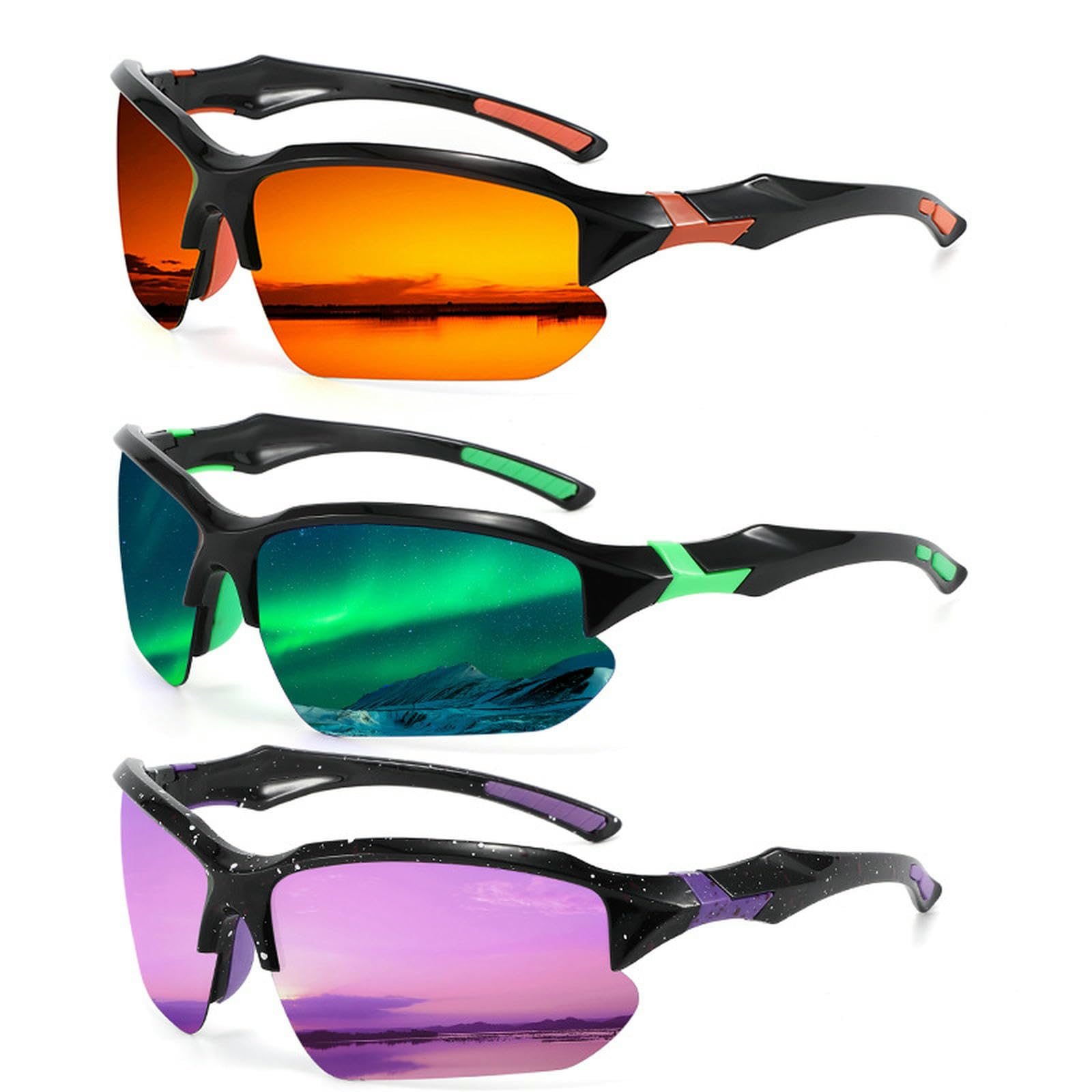 Lunettes de soleil sport polarisées ski et vélo protection UV mixte