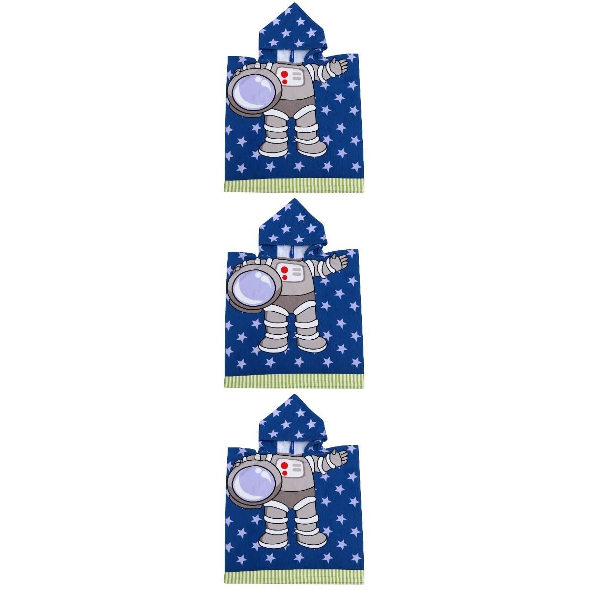 PRETYZOOM 3 Pièces Cape pour Enfants Serviettes pour Bébé Fille Serviette Poncho pour Enfants Serviettes De Bain pour Tout-Petits Peignoir Bébé Manteau à Capuche Polyester (Polyester) Blue