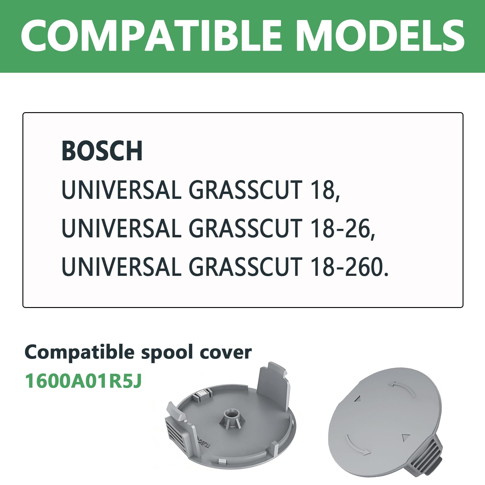 KERYBW 3 piezas de cubierta de bobina para desbrozadora compatible con Bosch F016F04841, reemplazo de la tapa del desbrozador para Bosch Afs 23-37 Brush Cutter — view 3