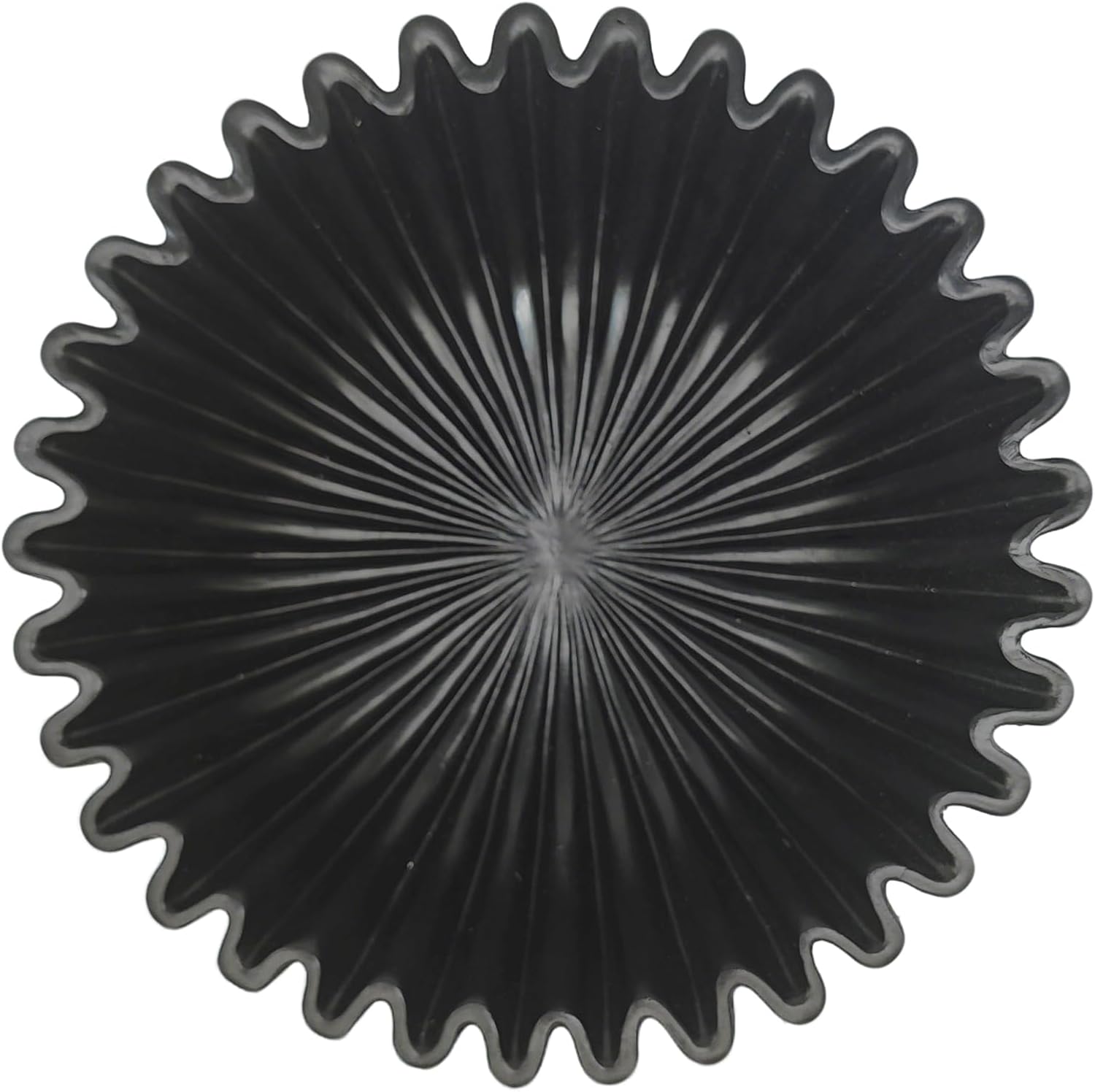 Large Decorative Fruit Bowl for Home - Key & Purse Bowls for Entryway Table - Pedestal Fluted Stone Bowl Black Resin Coffee Table Decor, Living Room Centerpiece