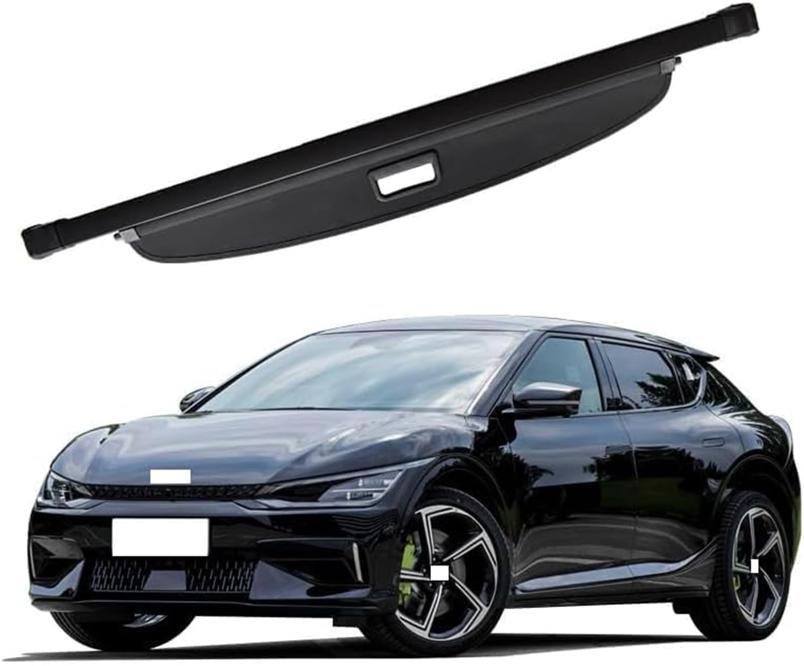 fhjwqronte Cargo Area Storage Rack Car Retractable Rear Trunk Parcel Shelf, for Kia Ev6 2021-2023 Luggage Shade Shield Cargo Security Cover Curtainaccessories