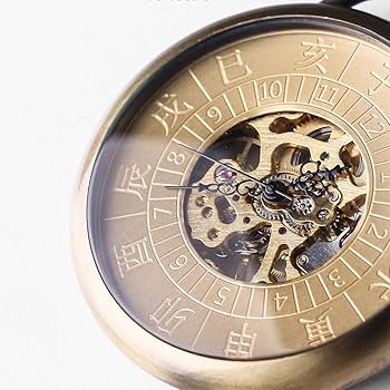 Amazon.co.jp: 懐中時計 12時 日時計 懐中時計 機械式懐中時計