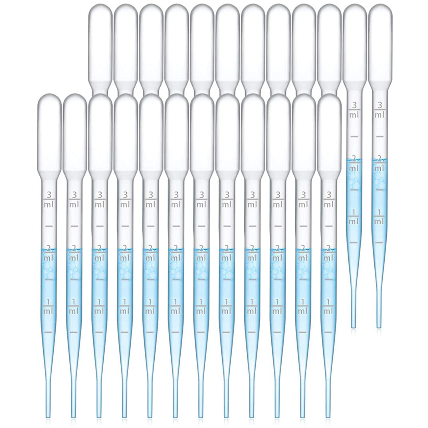 Buy DELFINO100PCS 3ML Pipettes, Disposable Pasteur Pipette, Eye Dropper