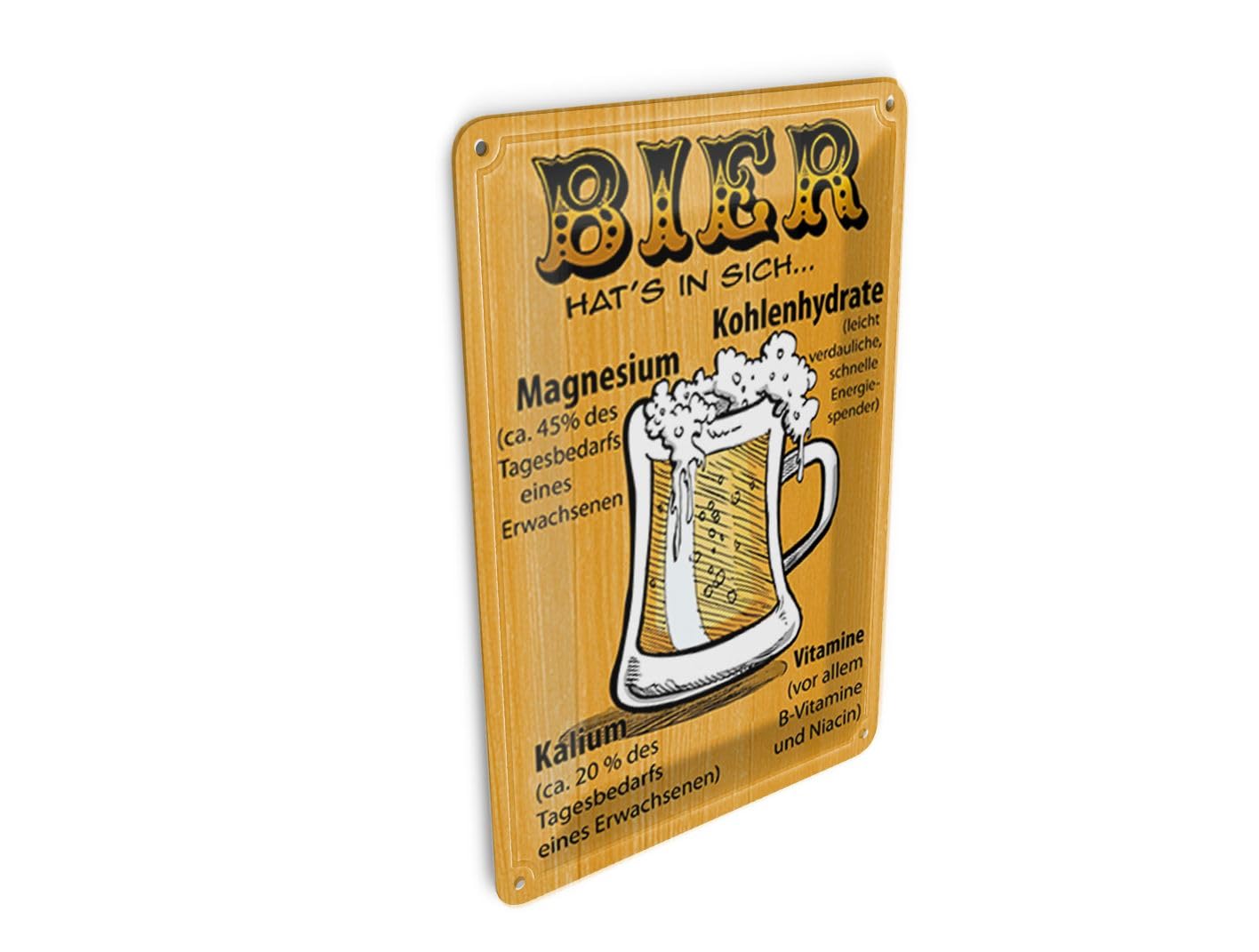 Femer Tin Postcard Alcohol 10 x 14 cm Beer Has In Itself Vitamins Decorative Sign