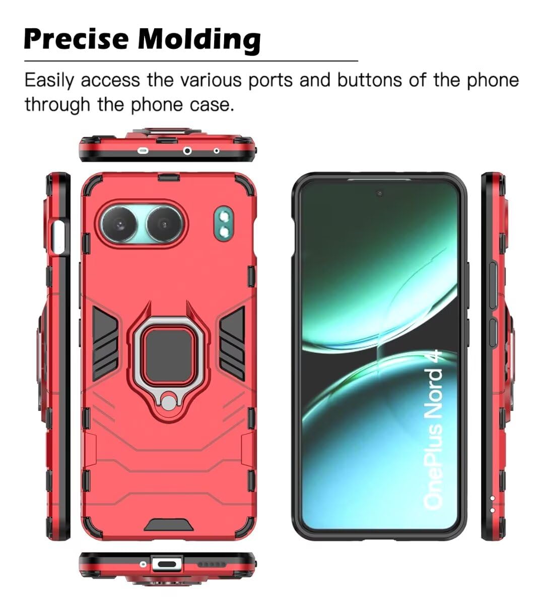 Custodia Magnetica Ricarica Wireless Custodia OnePlus 12R/Ace 3 BRAND SET - Ultrasottile Con Anello Magnetico, Protezione Antiurto Custodia In TPU Sottile Con Fibra Di Carbonio - Foto 6