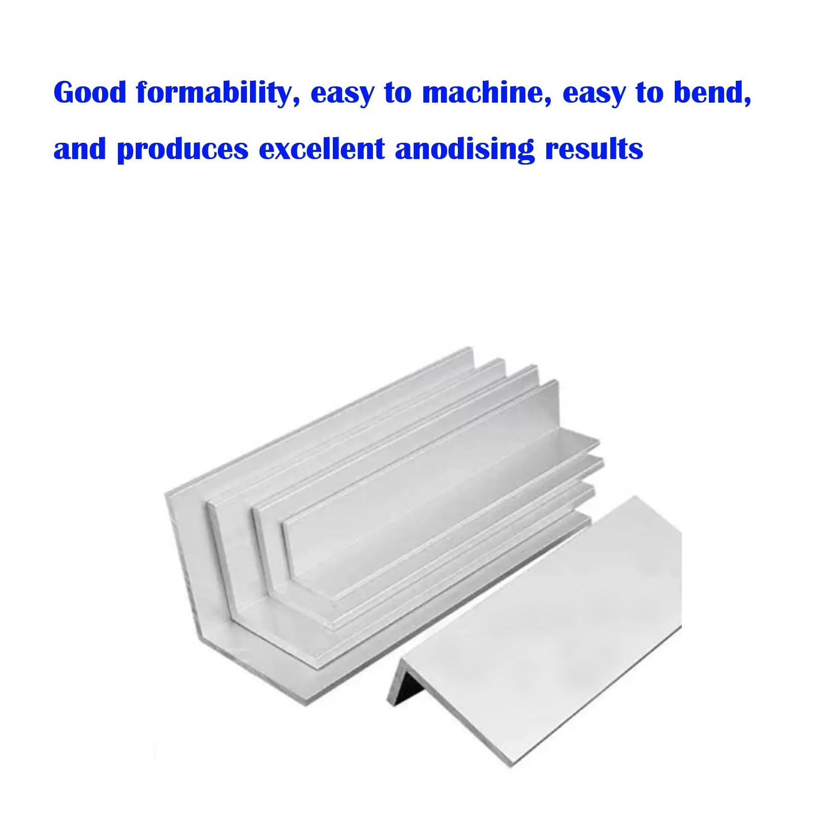 6061 L-Profil Aus Aluminium, Ungleichseitiges Aluminiumprofil, Metallprofil Mit 90-Grad-Rechtwinkel (10 * 100 * 100 * 500mm)