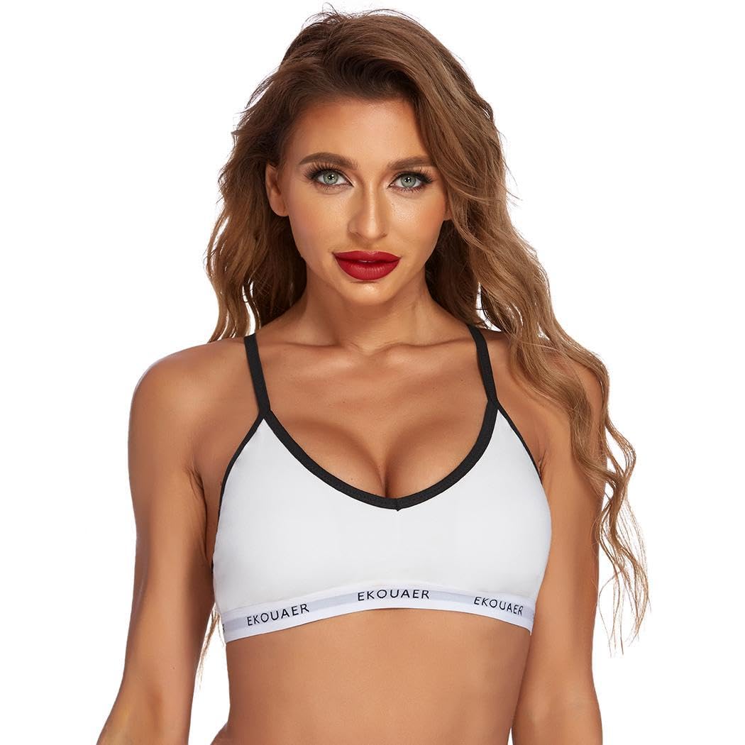 Ekouaer Gilet Reggiseno con monogramma da Donna 16