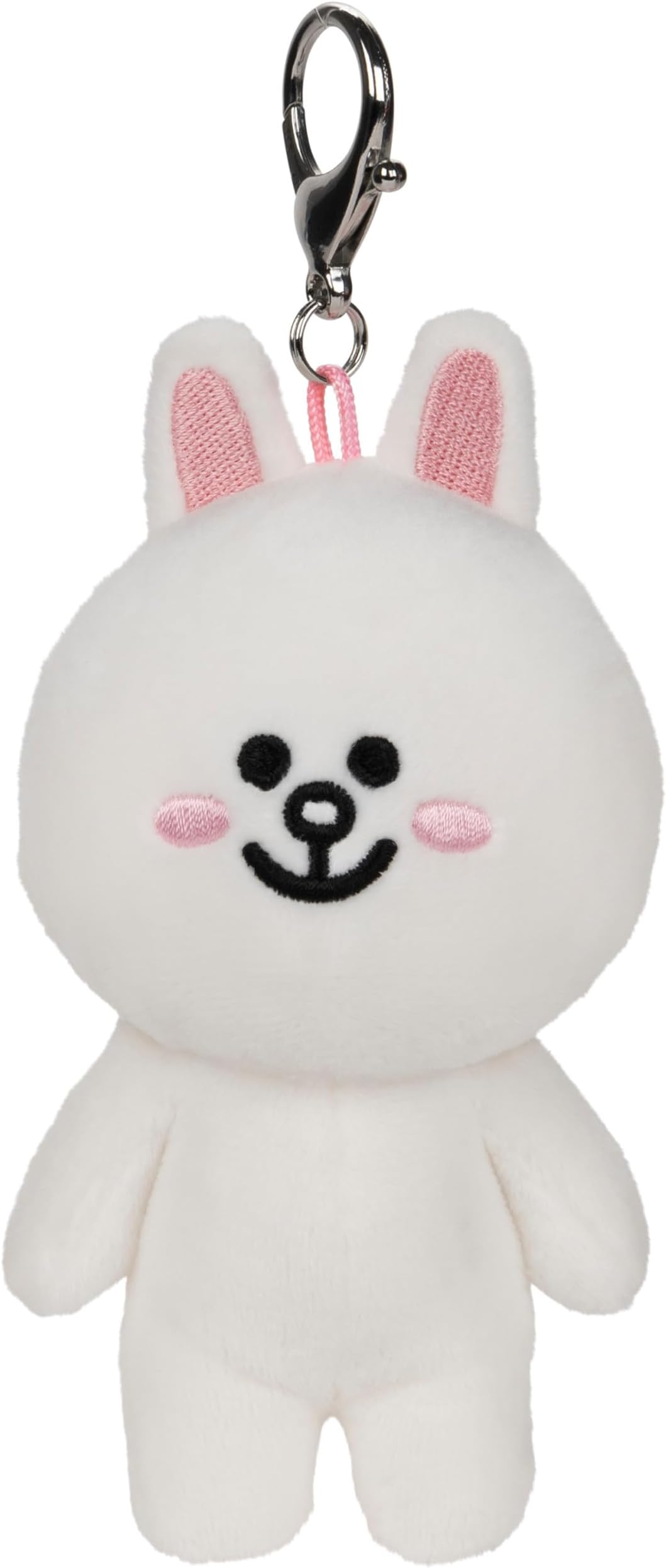 LINE Friends Cony Rabbit Backpack Clip Plush Stuffed Animal, 5"