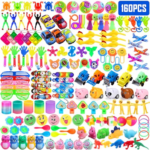 Chennyfun 160 Piezas Juguetes de Fiesta a Granel para Niños, Piñata Cumpleaños Infantil, Rellenar Bolsas de Fiesta, Halloween Regalos de Cumpleaños, Fiestas para Carnavales para niños Niñas