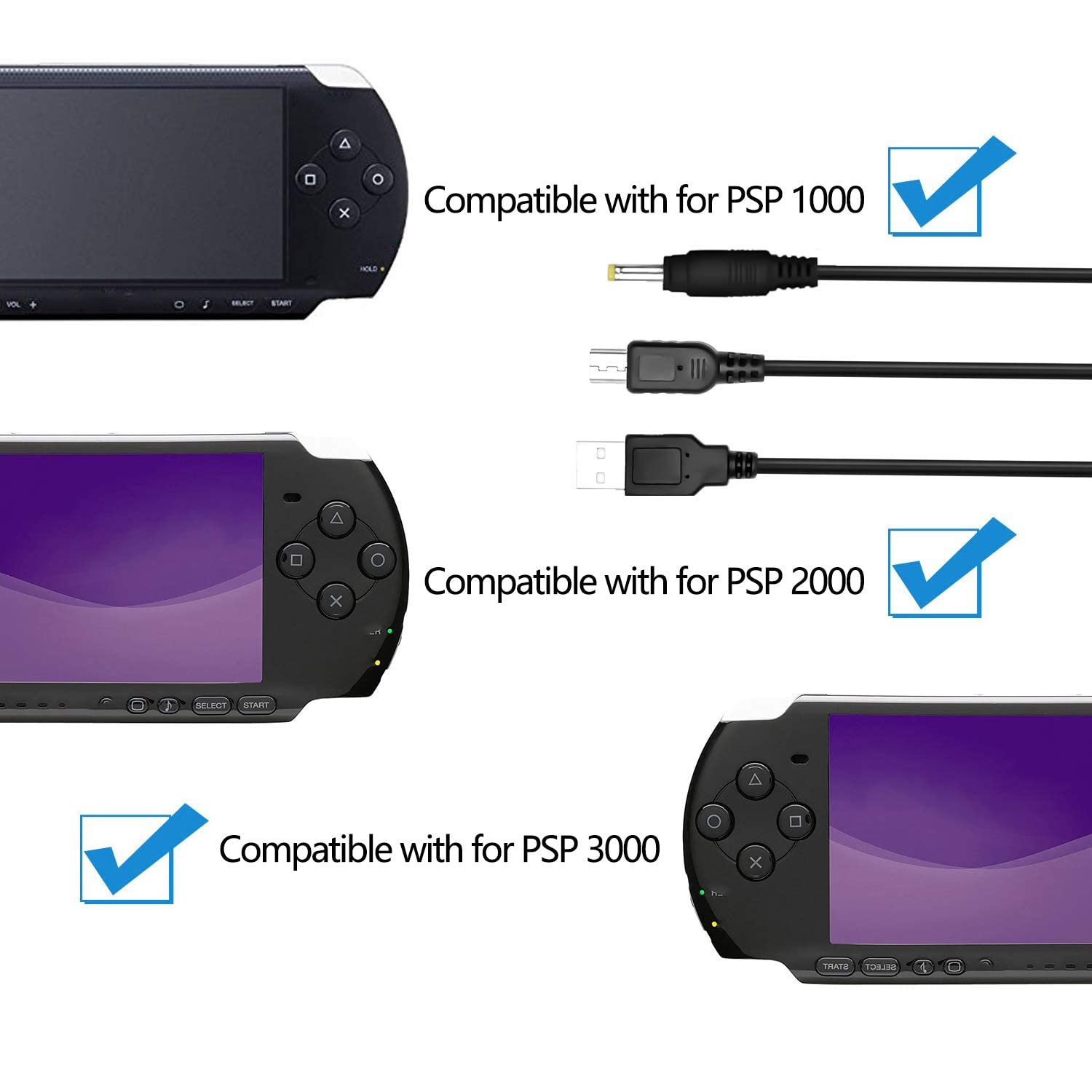 2 IN 1 CHARGING CABLE - PSP 1000 TO 3000 SERIES | Philippines - Foto 12