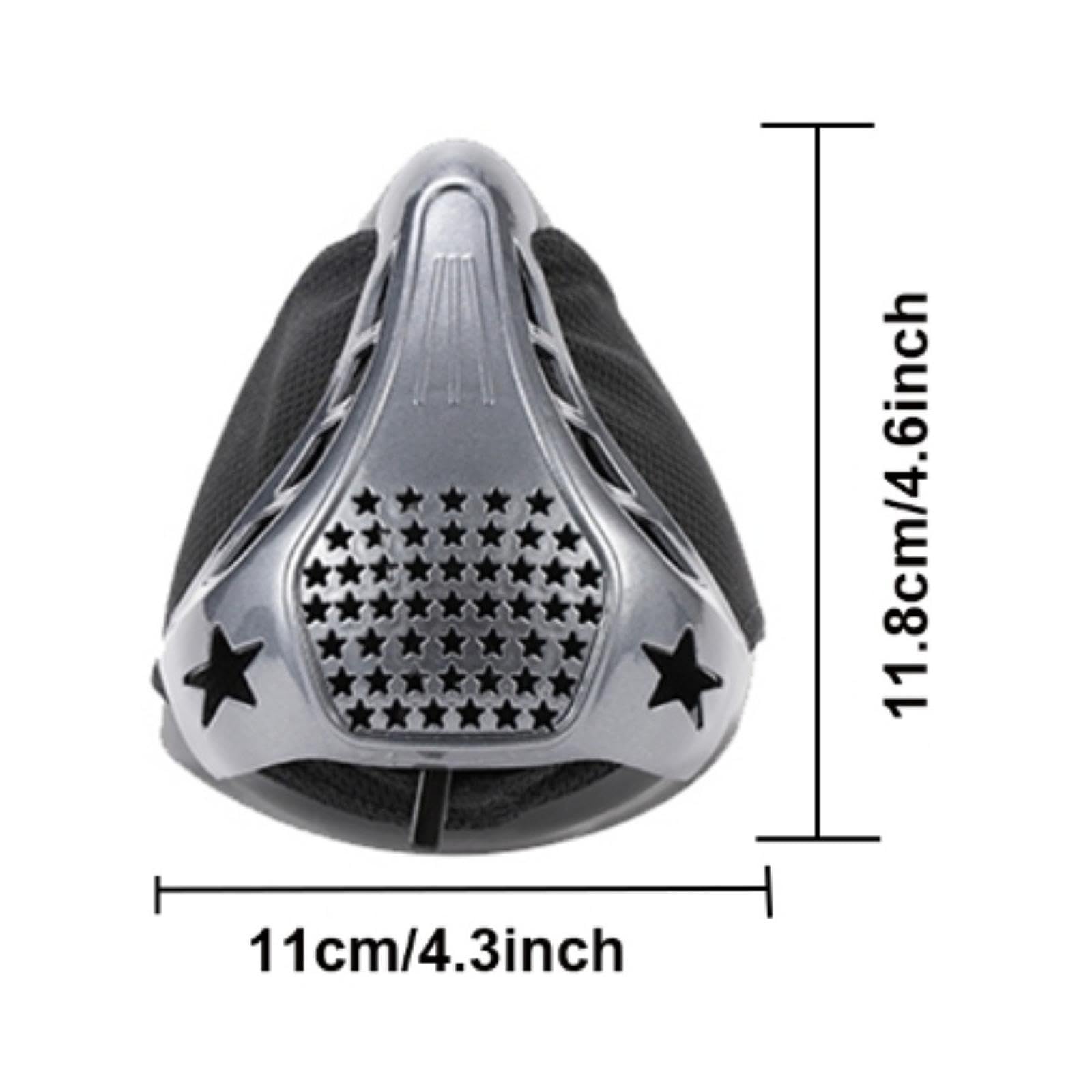 Menolana Adjustable Resistance Fitness Mask Exercise Mask with 4 Breathing Levels for Men and Women Silicone for Fitness Competition, Silver