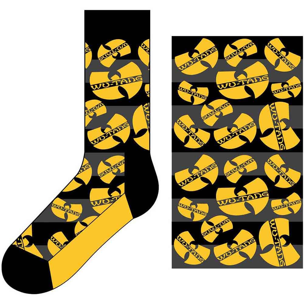 Wu-Tang Clan Logos Multicoloured Socks One Size UK 7-11 NEW OFFICIAL