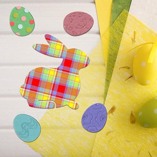 Miniatura 4 de Hying Huevos de Pascua, conejos de corte de metal y decoraciones de álbum de fotos, feliz conejo de Pascua, troqueles de cesta de primavera,