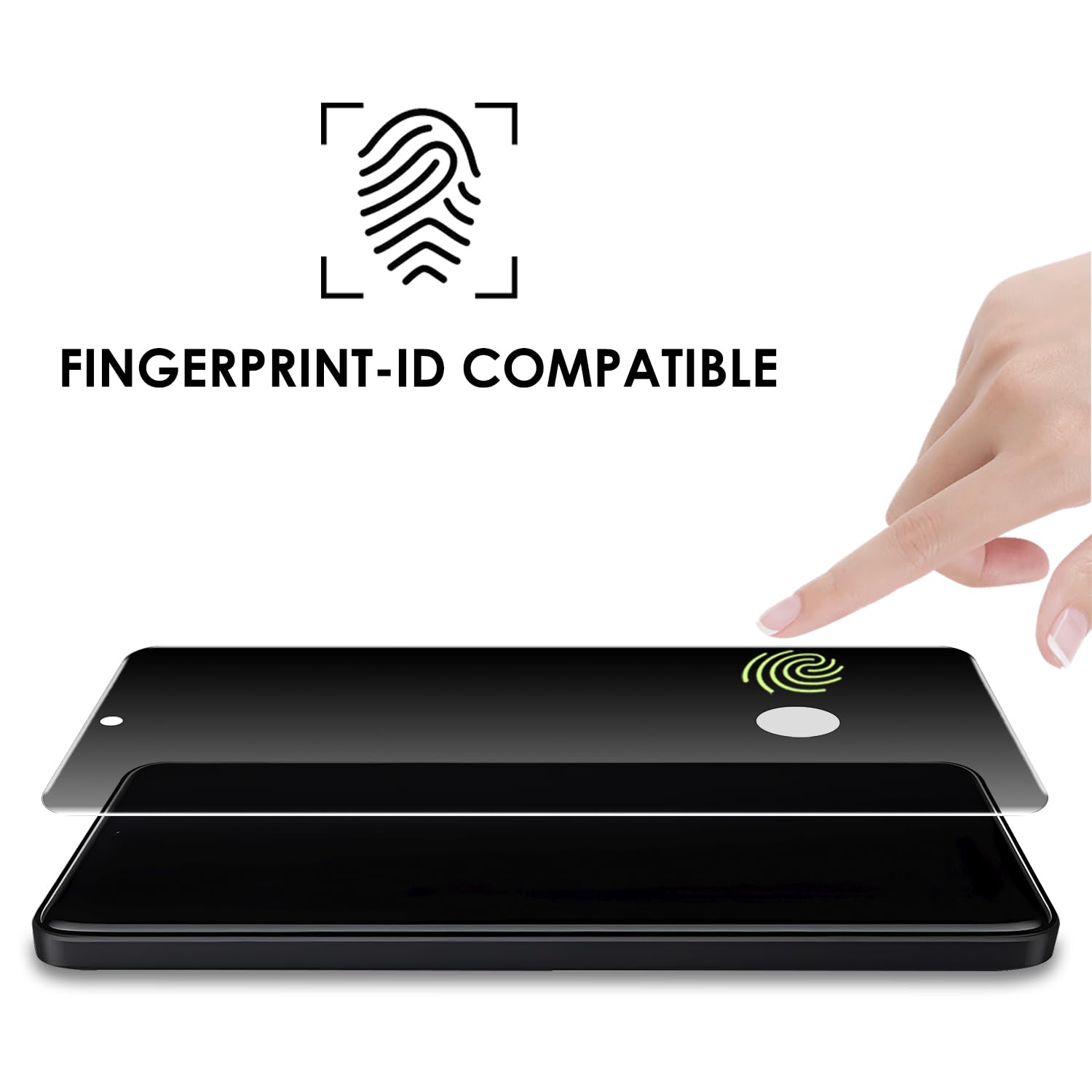 Pellicola protettiva per la privacy per Xiaomi 14 Ultra [confezione da 3], in vetro temperato UV, anti-spia, durezza 9H, resistente ai graffi, compatibile con impronte digitali, sensibile al