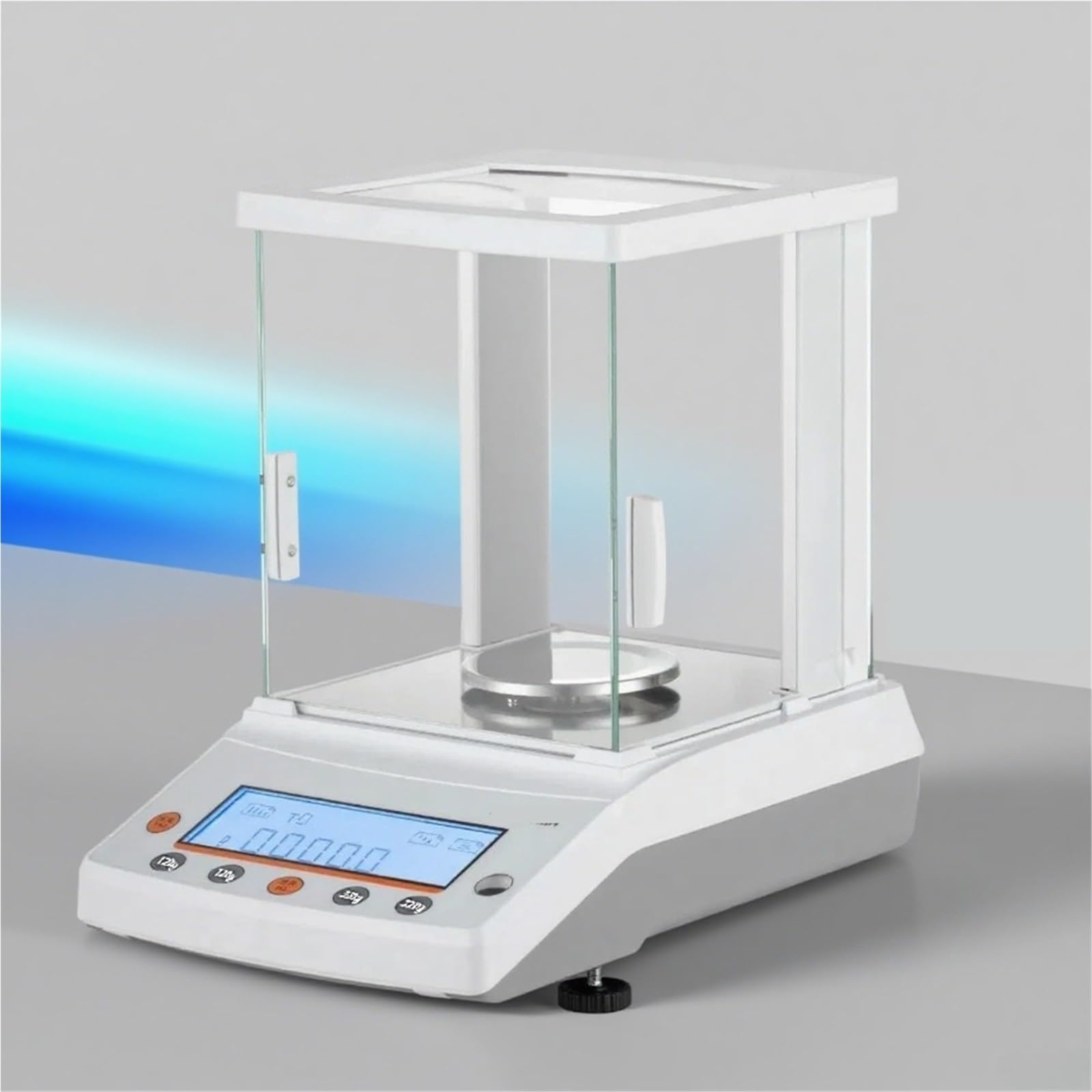 0,0001 g 0,1 mg Elektroniczna waga analityczna o wysokiej precyzji, waga laboratoryjna 0,1 mg Kalibracja zewnętrzna wysyłająca ciężarki Klasa komercyjna