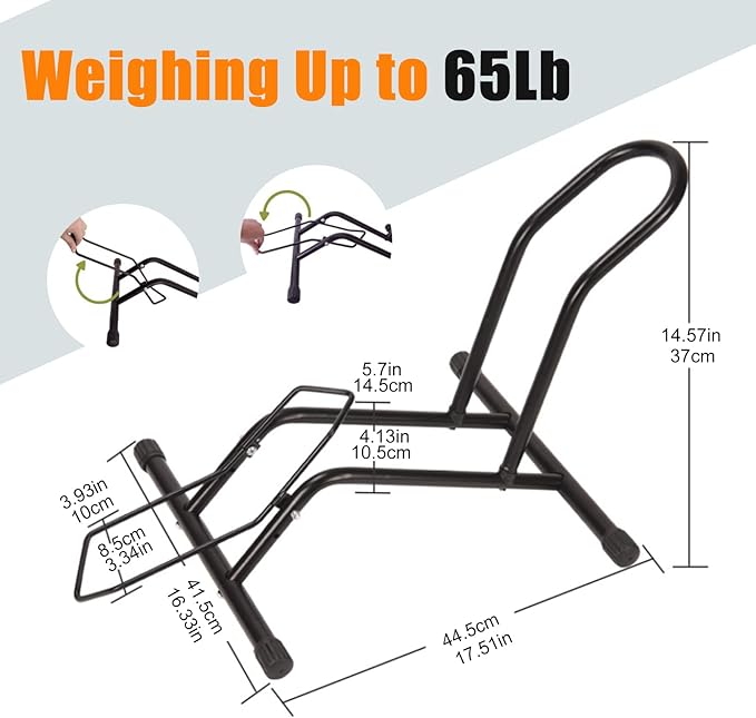 Soporte de bicicleta de piso HIECTPRO para almacenamiento ajustable miniatura 2