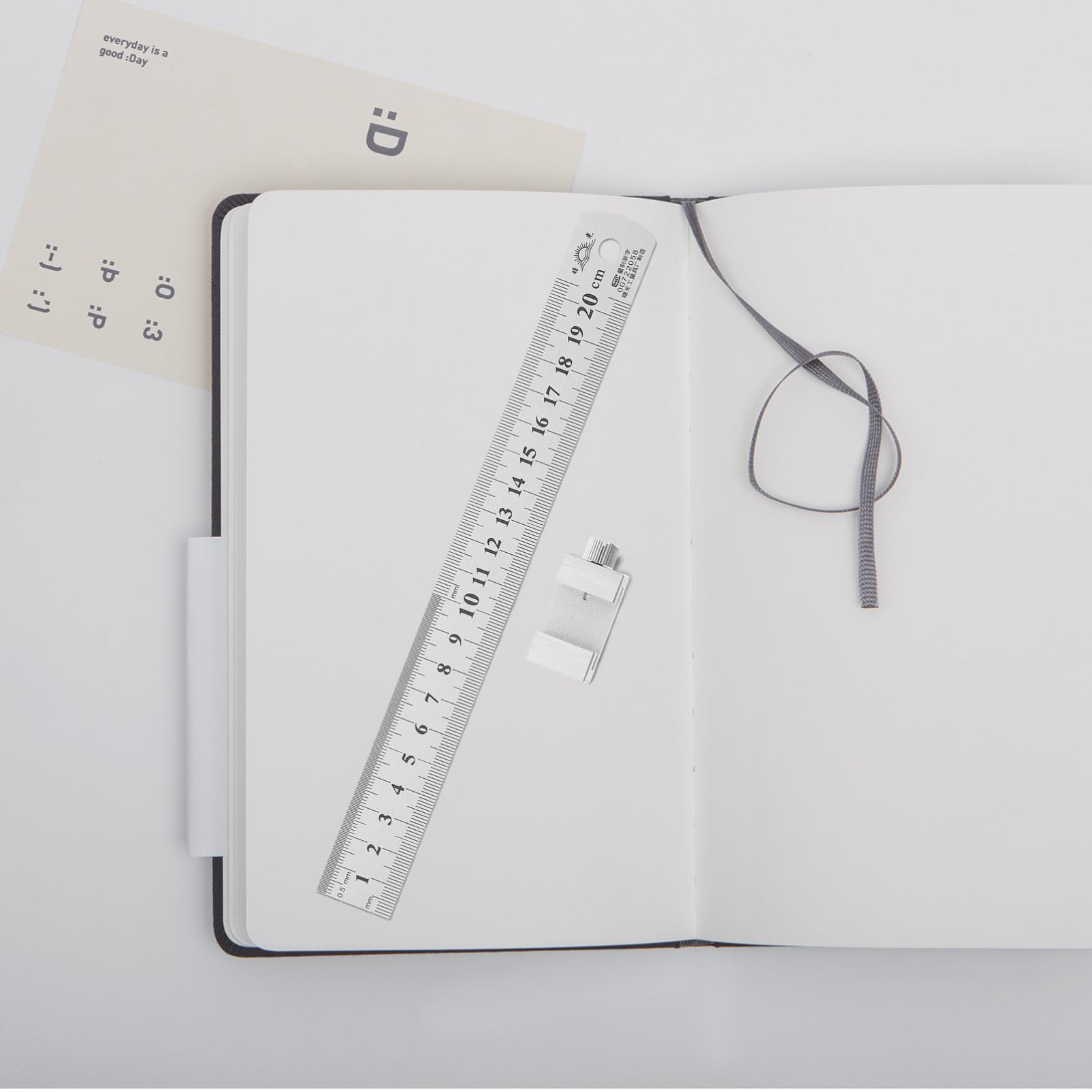Angoily 4 Set Righello in Acciaio Inossidabile con Blocco Posizionamento Resistente e Antiruggine per Falegnami Architetti e Ingegneri Strumento Misura Compatto e Durevole