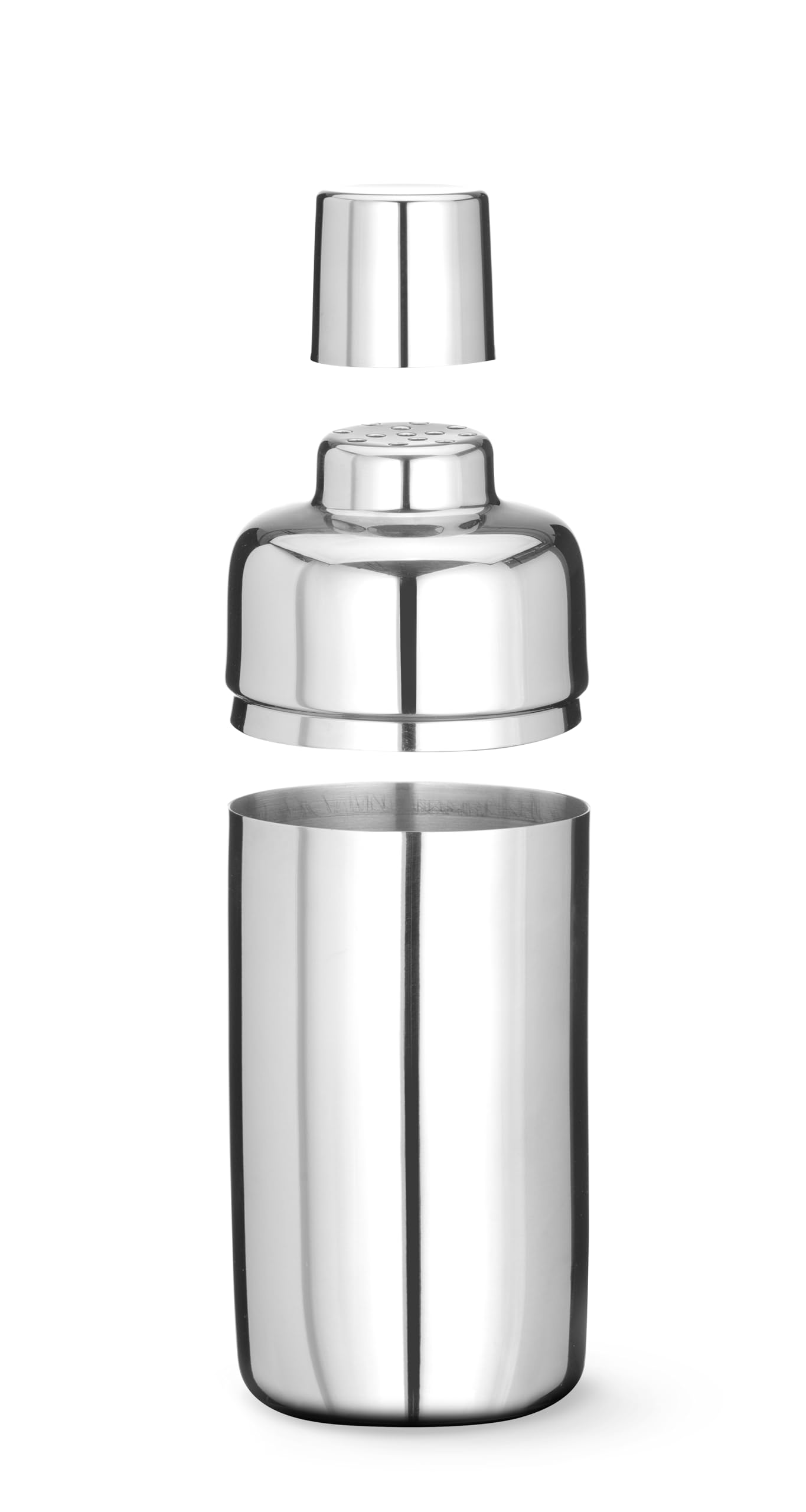 Shaker à Cocktail Hendi BarUp 3 Pièces - 0,5 L, Acier Inoxydable Poli, Avec Tamis Intégré Et Jigger - 3