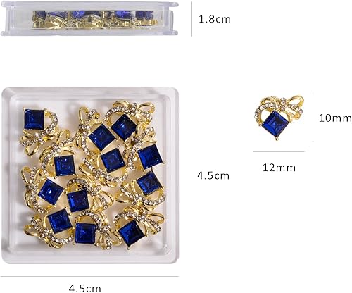 Miniatura 2 de Arte de uñas puntiagudo con diamantes de imitación de cristal grande, gemas rectangulares iridiscentes de diamantes de imitación para manualidades,