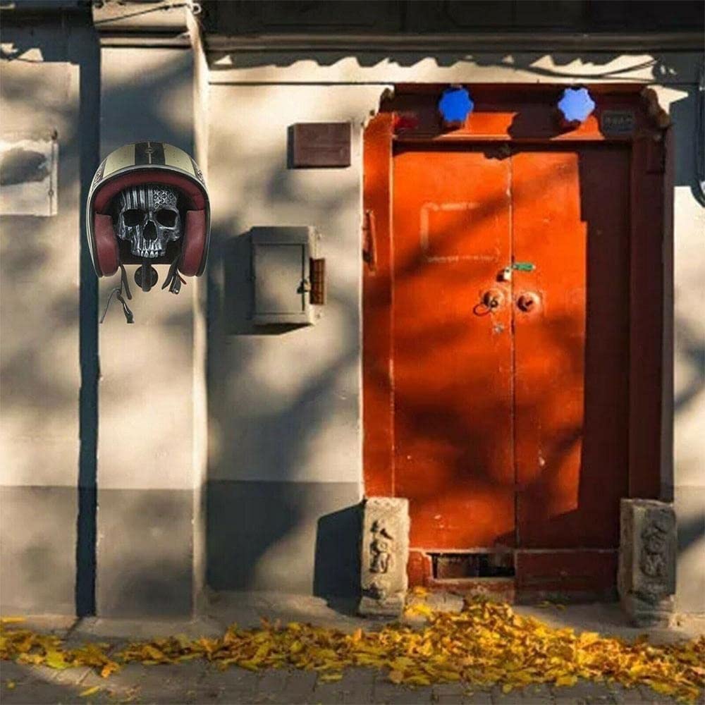 Portacasco A Forma Di Teschio Da Parete - Per Moto, Football, Baseball, Decorativo - Foto 6