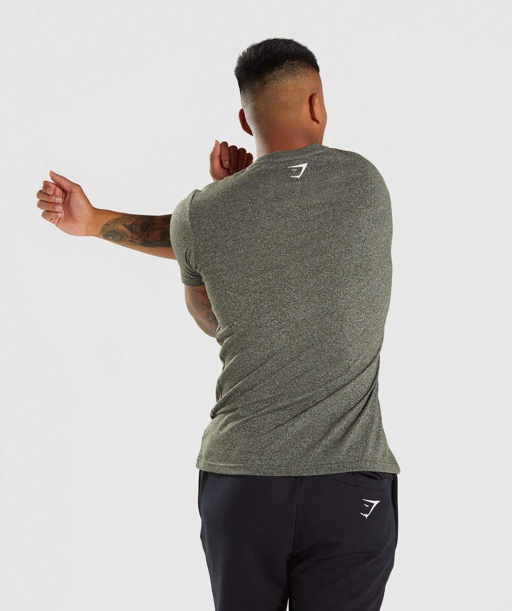 Amazon.co.jp: GymShark ジムシャーク STATEMENT Tシャツ ウッド