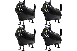 Animated Air Walker Pet Kitties Black Cat Foil Balloon