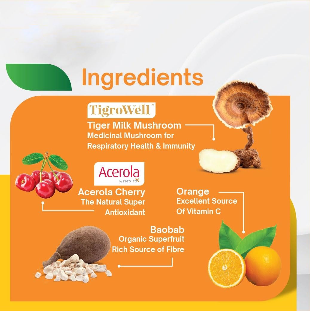Lignosus Tiger Milk + Cereza de Barbados Acerola + Naranja + Baobab – Ideal mezcla de sopas, batidos y postres