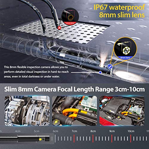 Endoscopio a Doppio Lente, YINAMA 1080P HD