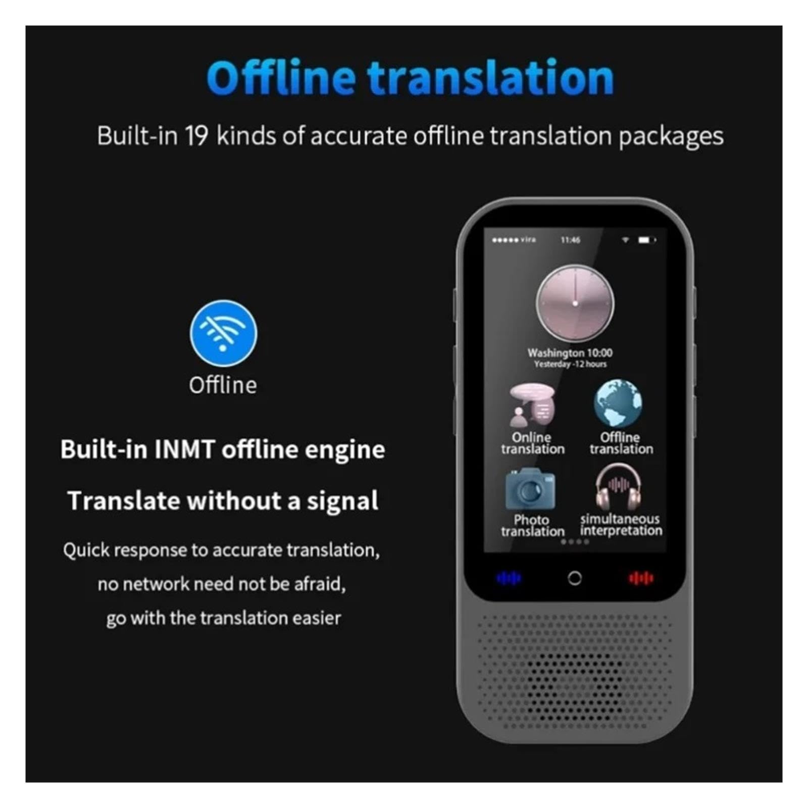 Appareil de traduction de langue S80 Pro AI