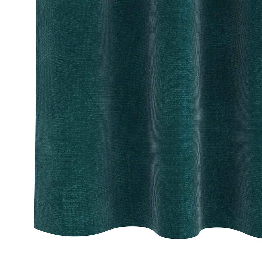 Cortinas opacas de terciopelo verde oscuro, 2 unidades, 140 x 245 cm, cortinas con trabillas para salón, dormitorio, habitación infantil, opacas, térmicas, protección contra el frío