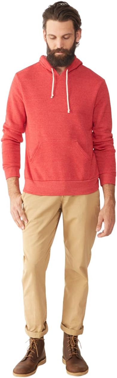 Alternative Men's Hoodie, Vintage Washed Terry Challenger Hooded Sweatshirt - Image 4