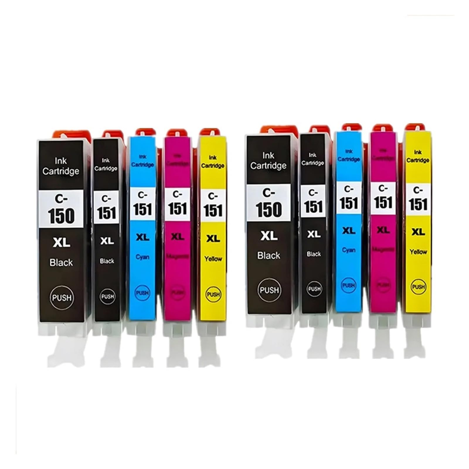Cartuchos de Tinta PGI150XL CLI151XL compatibles con Canon MG5410 MG5510 | MG5610 MG6310 MG6410 MG6610 MG7110 MG7510 IP7210, capacidad XL, consumibles de impresora(2 SET)