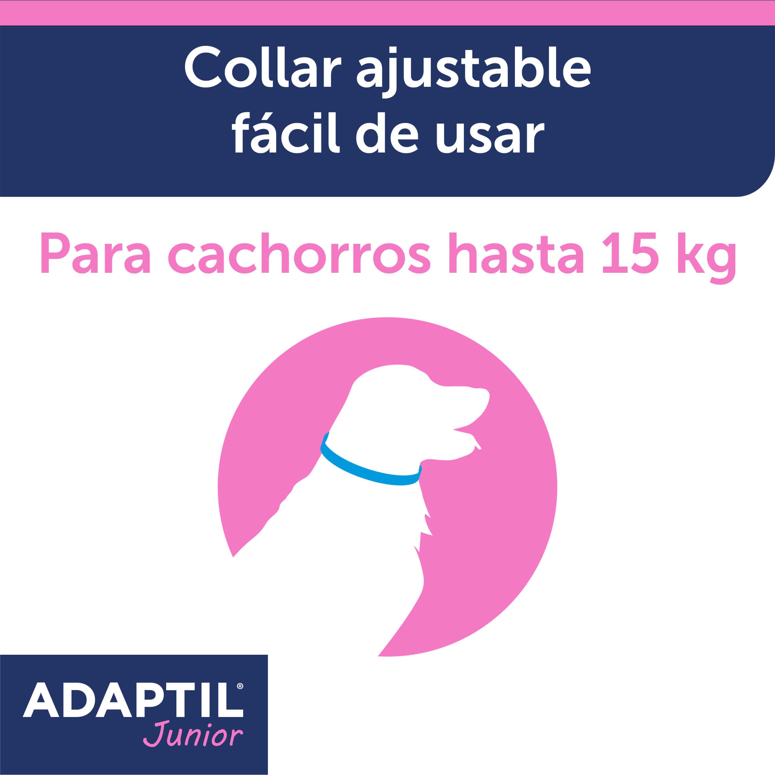 Adaptil Junior - Antistress per i Cuccioli - Adeguamento alla casa, l'apprendimento, l'educazione, Lloros, Era Solo - Collare per Cuccioli