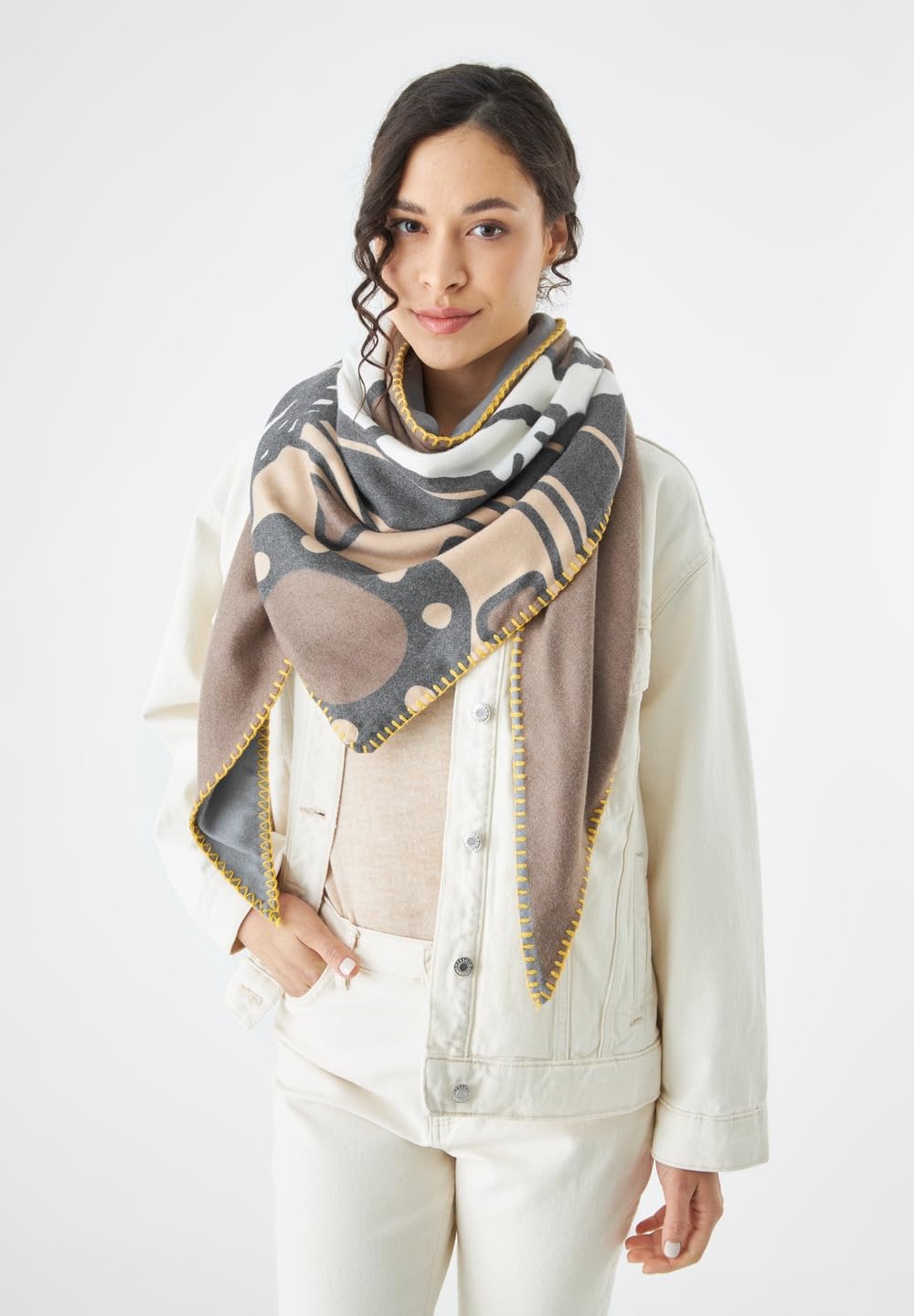 CODELLO Printed Triangle Polyester/Viscose - 128X128X180CM