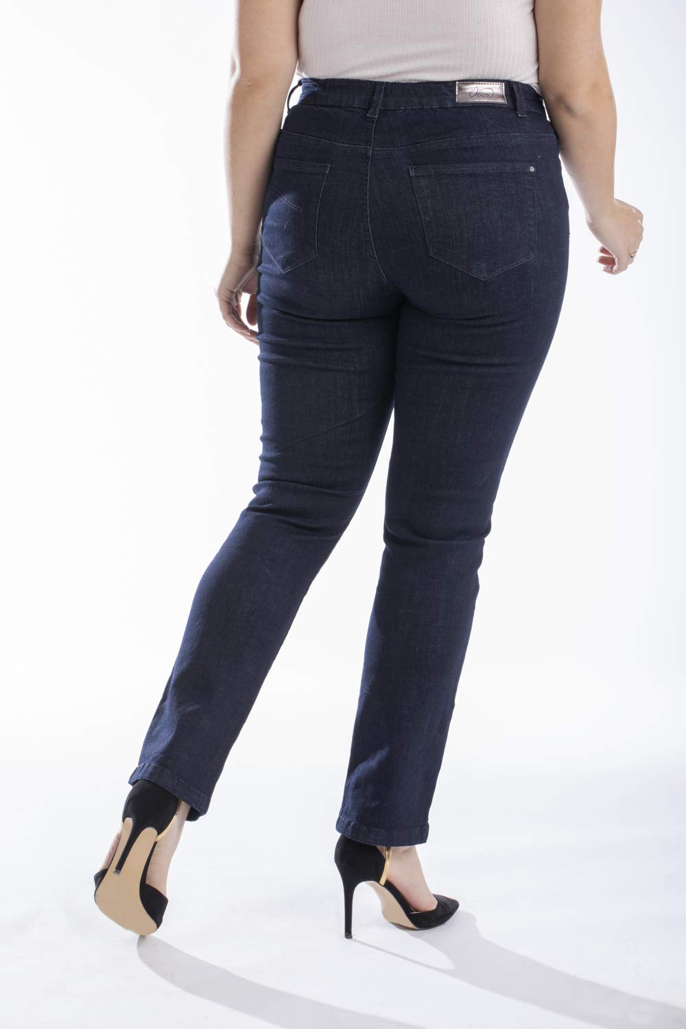 Rica Lewis Ober Jeans Coupe Droite Taille Semi Elastiquee avec Fibre Lycra Femme